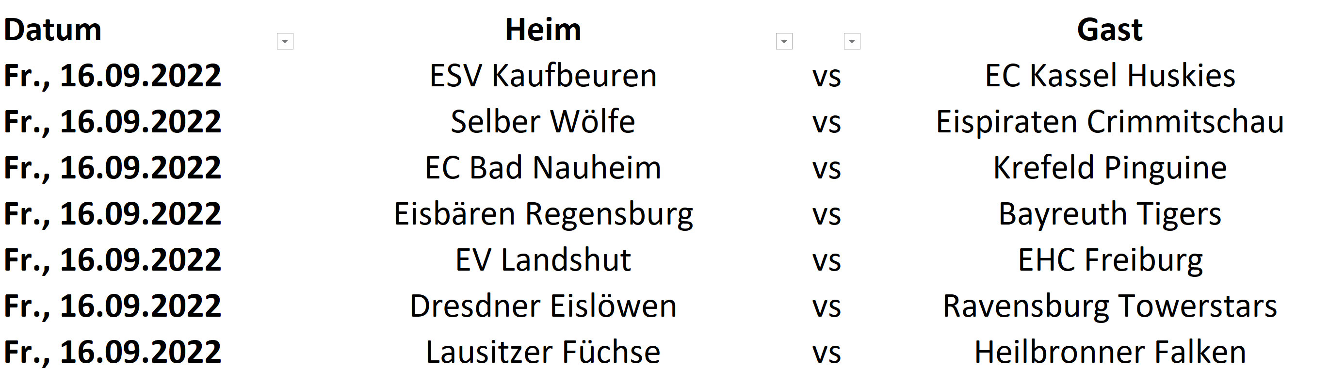 DEL2 Transparente Spielplangestaltung für die Fans