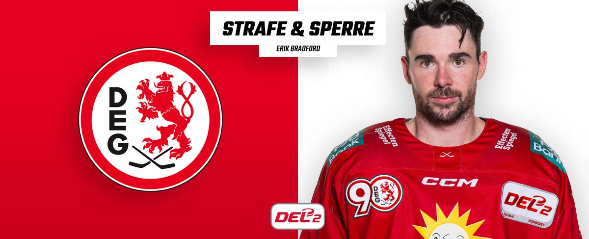 Ein Spiel Sperre für Düsseldorfs Erik Bradford