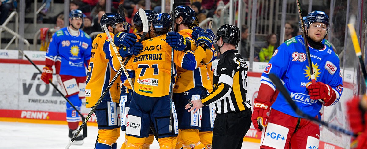 39. Spieltag: Weißwasser mit starker Aufholjagd in Düsseldorf