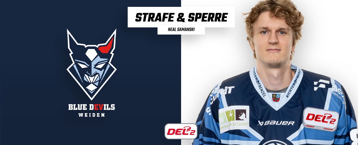 Ein Spiel Sperre für Neal Samanski von den Blue Devils Weiden