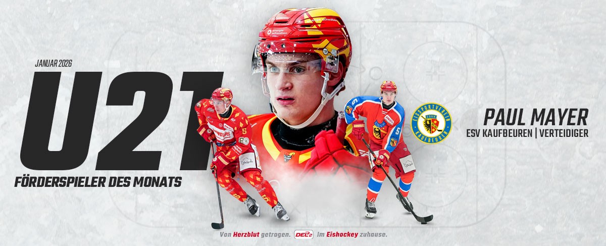 Paul Mayer vom ESV Kaufbeuren ist U21-Förderspieler des Monats Januar