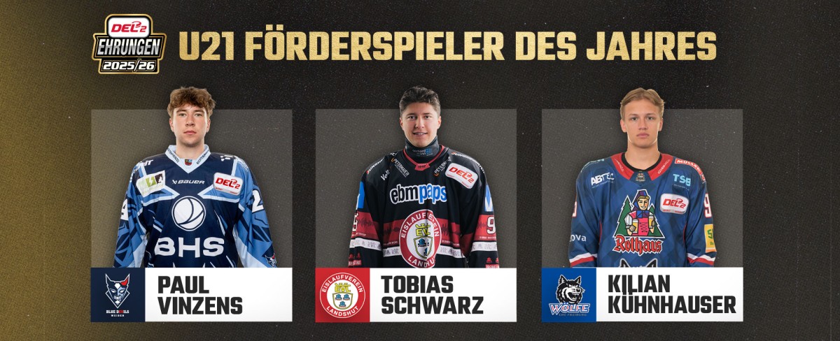 Wer wird U21-Förderspieler des Jahres bei den DEL2 Ehrungen 2025/26?