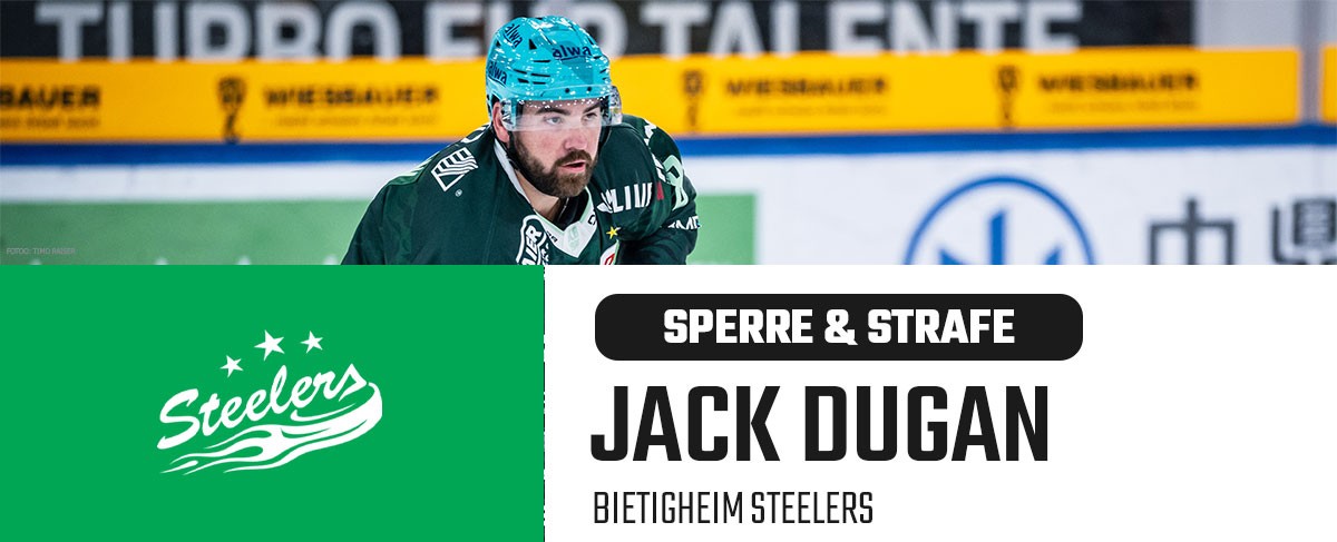 Ein Spiel Sperre für Jack Dugan von den Bietigheim Steelers