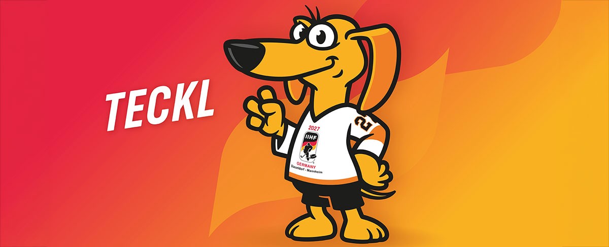 Teckl ist das offizielle Maskottchen der IIHF Eishockey-Weltmeisterschaft Deutschland 2027