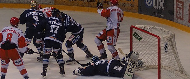 Bad Nauheim und Crimmitschau feiern auswärts Derbysiege 