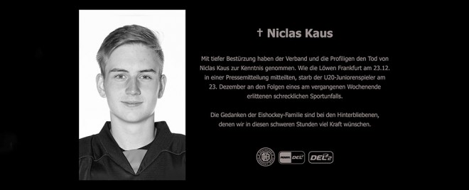 Eishockey-Familie trauert um U20-Juniorenspieler Niclas Kaus