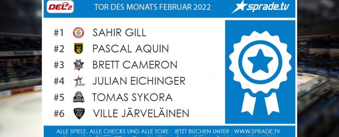 Gesucht: Tor des Monats Februar 2022 presented by Eisenbach Sport