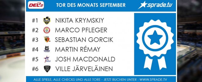 DEL2 sucht das Tor des Monats September 2022 powered by SpradeTV