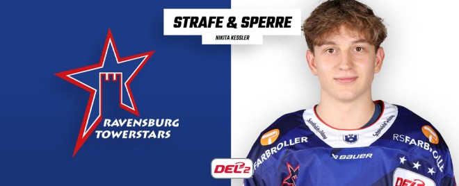 Ein Spiel Sperre für Nikita Kessler von den Ravensburg Towerstars