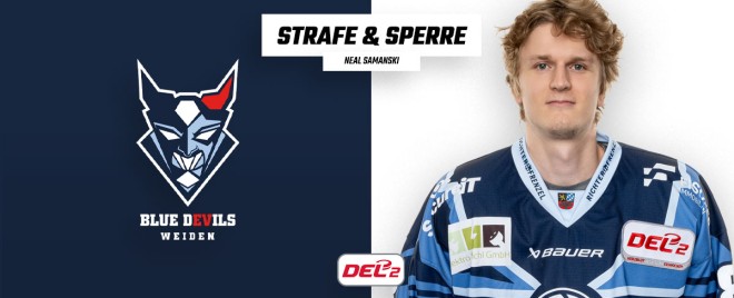 Ein Spiel Sperre für Neal Samanski von den Blue Devils Weiden