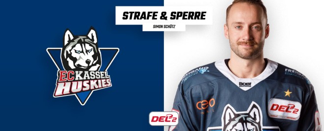Ein Spiel Sperre für Simon Schütz von den EC Kassel Huskies