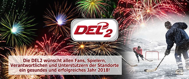 Die DEL2 wünscht einen guten Rutsch und alles Gute für 2018
