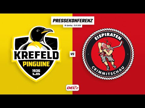 Pressekonferenz 38. Spieltag | Krefeld Pinguine - Eispiraten Crimmitschau