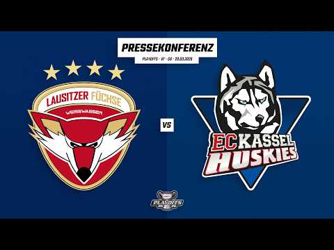 Pressekonferenz DEL2 Playoffs | Viertelfinale | Lausitzer Füchse - EC Kassel Huskies