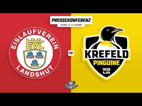 Pressekonferenz DEL2 Playoffs | Viertelfinale | EV Landshut - Krefeld Pinguine