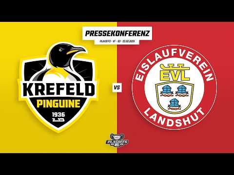Pressekonferenz Playoff-Viertelfinale | DEL2 | Krefeld Pinguine - EV Landshut